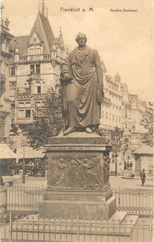 Goethedenkmal in Frankfurt, von Ludwig Schwanthaler, 1844.#http://www.goethezeitportal.de/fileadmin/Images/db/wiss/bildende_kunst/goethedenkmaeler/